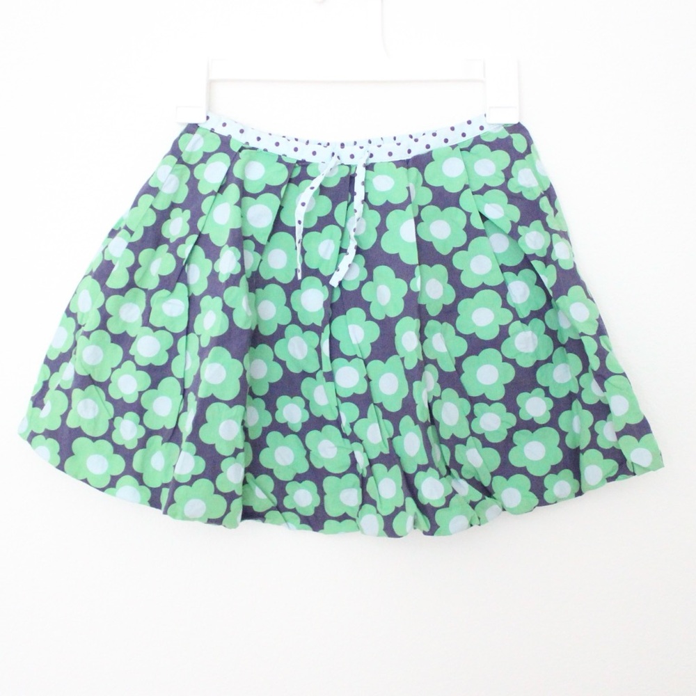 Mini Boden Floral Bubble Hem Skirt